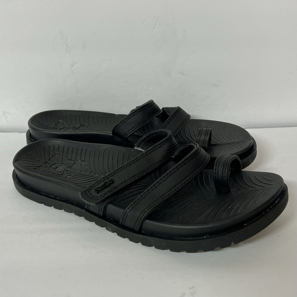 KuaiLu Sandals Womens 8 Black Orthotic Arch‎ Support Plantar Fascitis Comfort